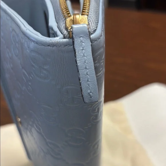 Gucci Light Blue Embossed Wallet #GUC-223